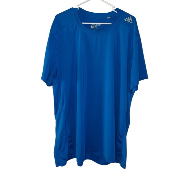 Adidas Techfit Climalite Fitted T Shirt Blue Mens Size 2XL Active Sporty Workout - Picture 2 of 11